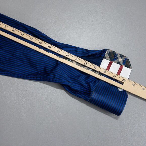 Robert Graham Shirt Mens Medium Tailored Fit Flip Contrast Cuff Button Front - Picture 13 of 13